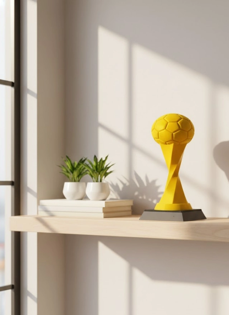 Toplu Kupa Sarı 21cm Dekoratif Ödül Tasarım Biblo ( Lisinya ) Toplu Kupa Sarı 21cm Dekoratif Ödül Tasarım Biblo ( Lisinya )