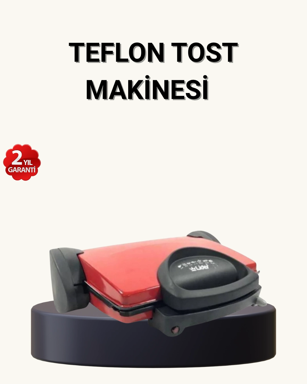 Tost Makinesi Geniş Kapasiteli Çıkarılabilir Plaka Üç Kademeli Isı Ayarlı ( Lisinya )