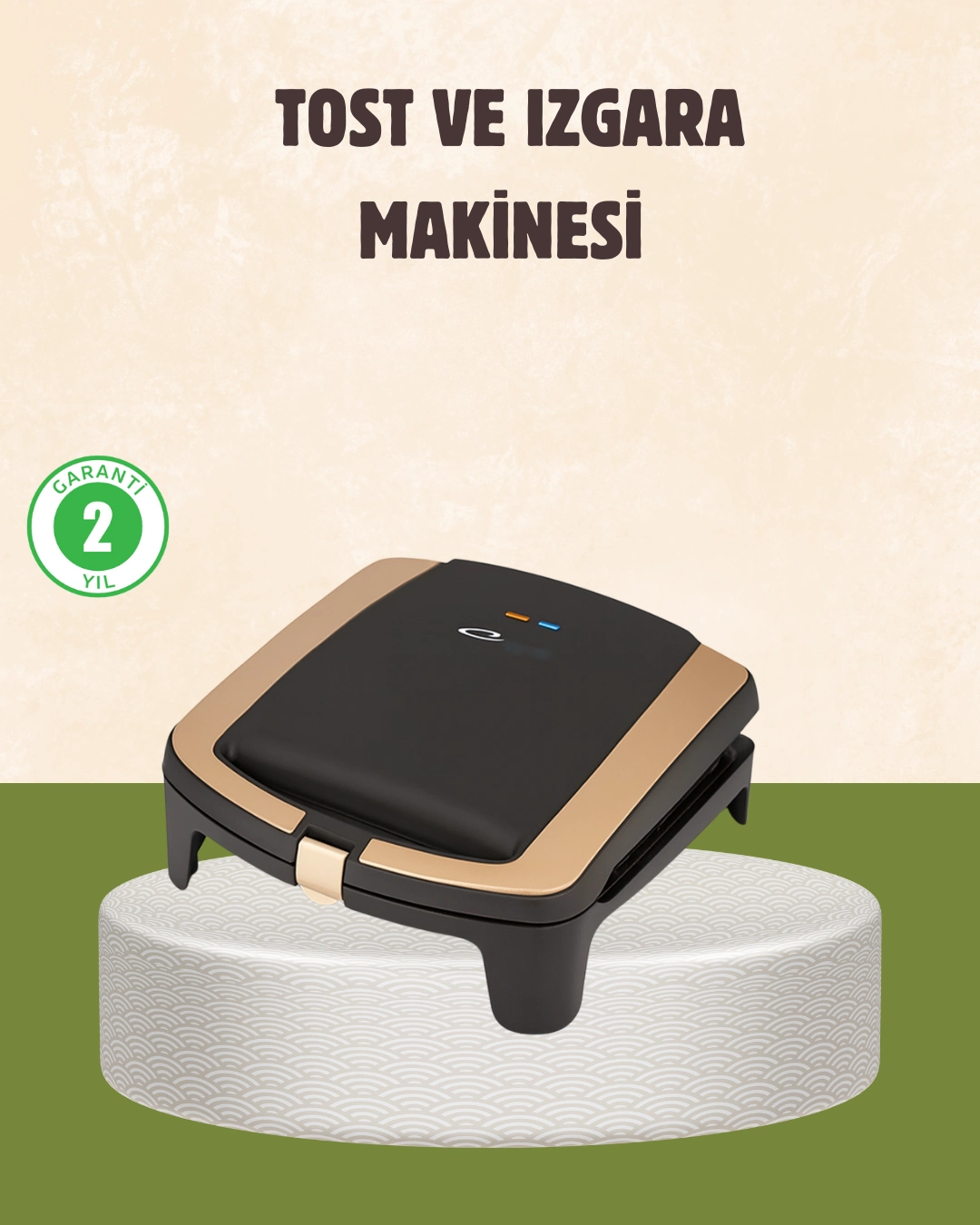 Tost Makinesi Isı Kontrollü 4 Dilim Kapasiteli ( Lisinya )