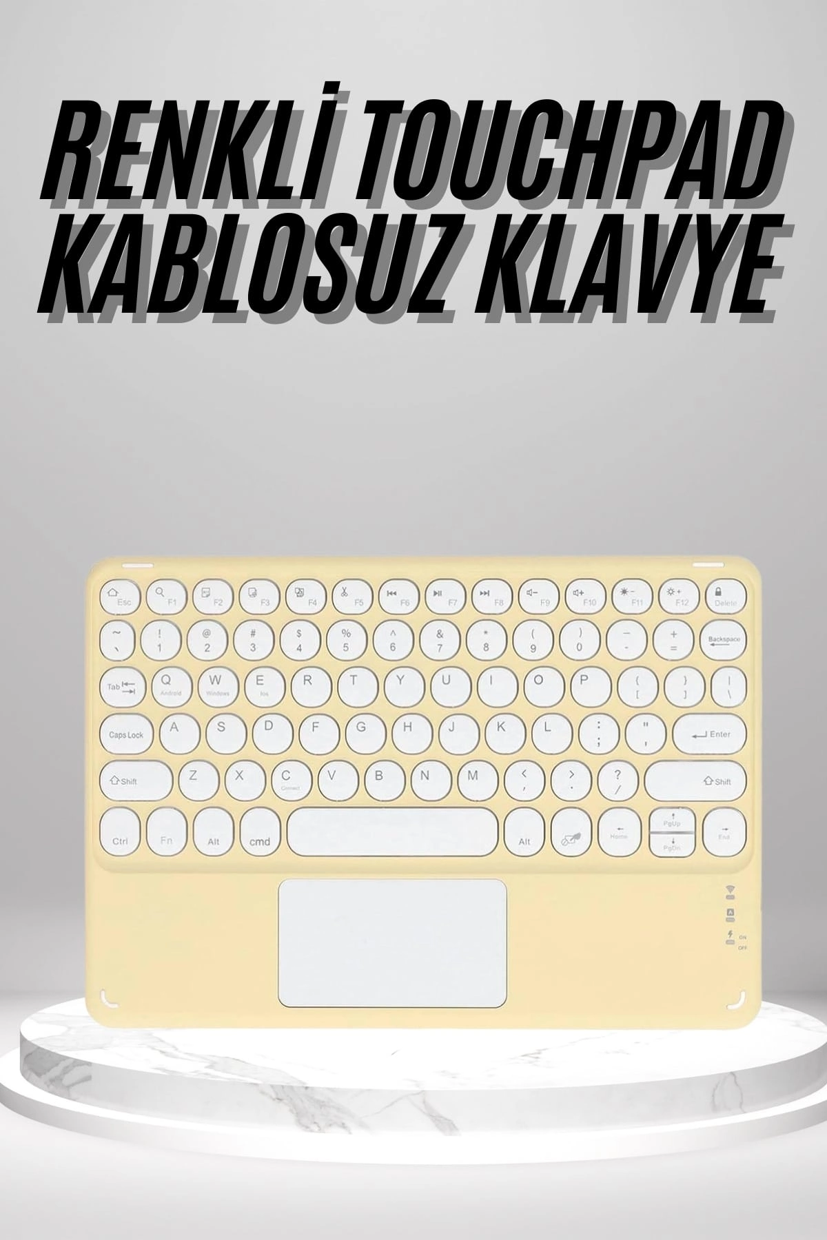Touchpad Uyumlu Bluetooth Klavye Slim Kablosuz Kablosuz Q Klavye ( Lisinya )
