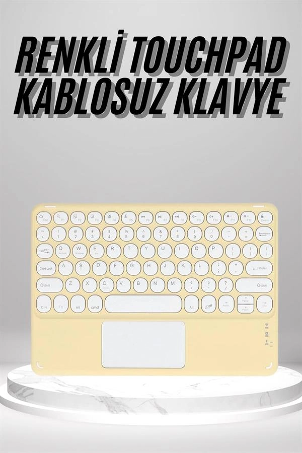 Touchpad Uyumlu Bluetooth Klavye Slim Kablosuz Kablosuz Q Klavye ( Lisinya )