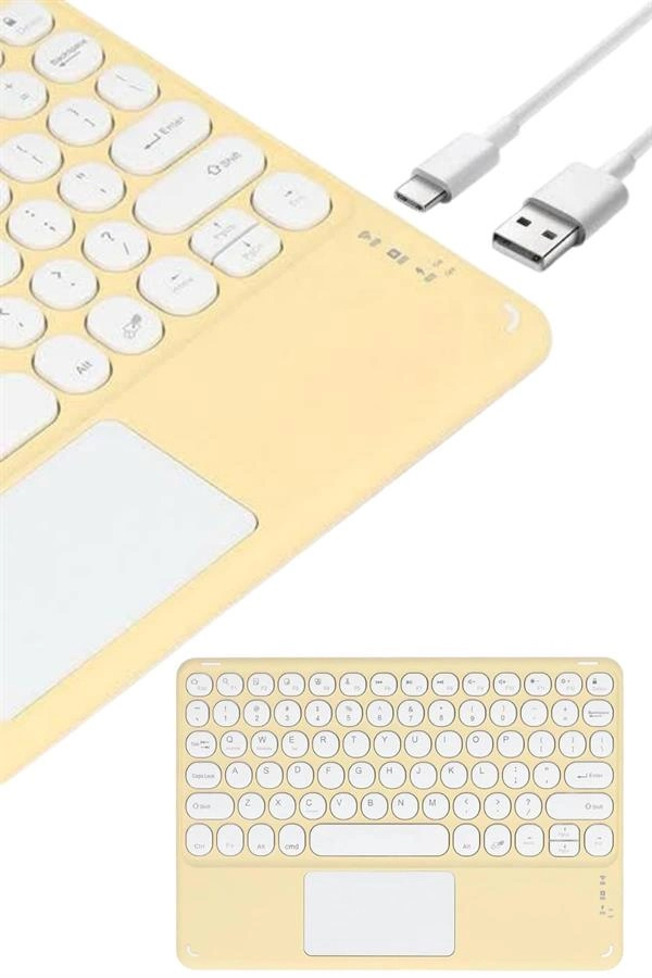 Touchpad Uyumlu Bluetooth Klavye Slim Kablosuz Kablosuz Q Klavye ( Lisinya )