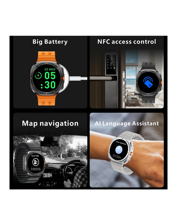 Toza Ve Suya Dayanıklı Unisex Akıllı Saat | Renkli Ekran | Mikrofonlu Model ( Lisinya )