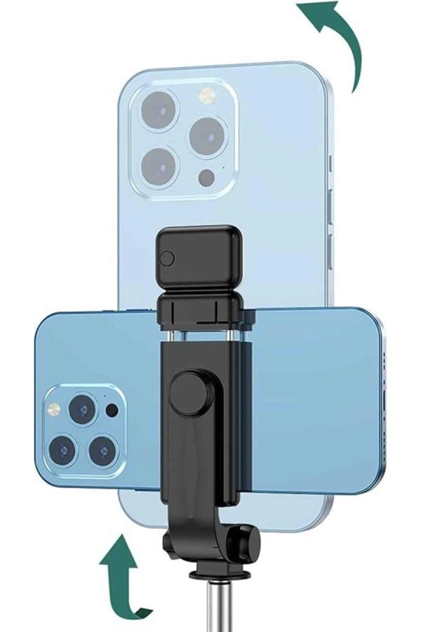 Tripod Selfie Çubuğu Bluetooth Kumandalı Kablosuz Led Işıklı ( Lisinya )