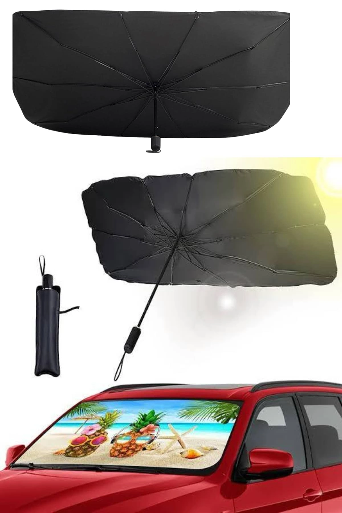 Tüm Araçlar İçin Şemsiye Güneşlik Ön Cama Uygun Özel Kaplama ( Lisinya )