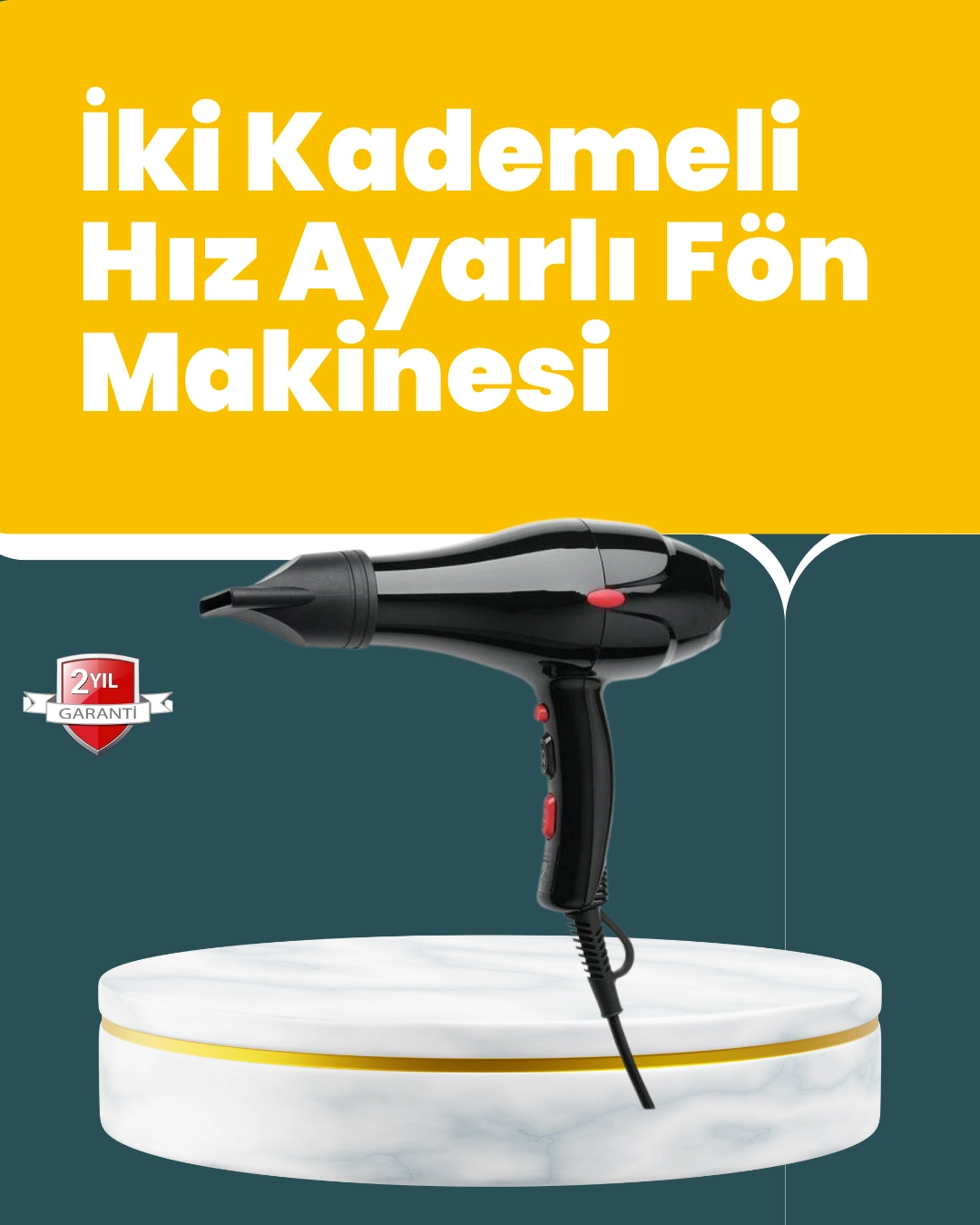 Tüm Saç Tipleri İçin 2200w Güçlü Fön Makinesi ( Lisinya )