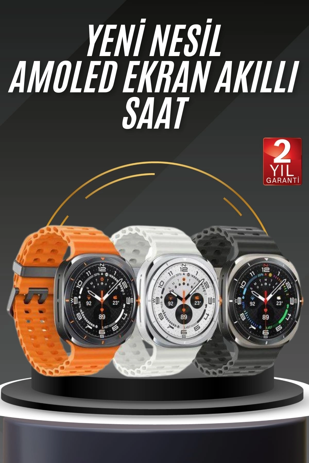 Tüm Telefonlara Uyumlu Akıllı Saat Uyku Ve Sağlık Takibi Nabız Ölçer Adım Sayar ( Lisinya )