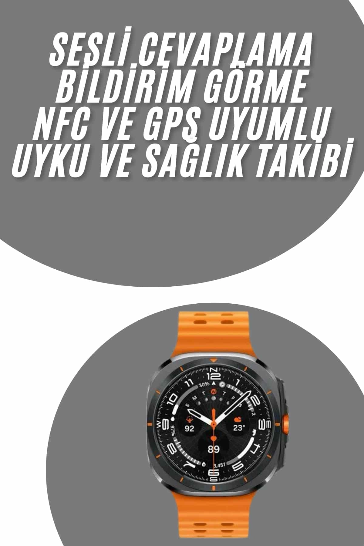 Tüm Telefonlara Uyumlu Akıllı Saat Uyku Ve Sağlık Takibi Nabız Ölçer Adım Sayar ( Lisinya )