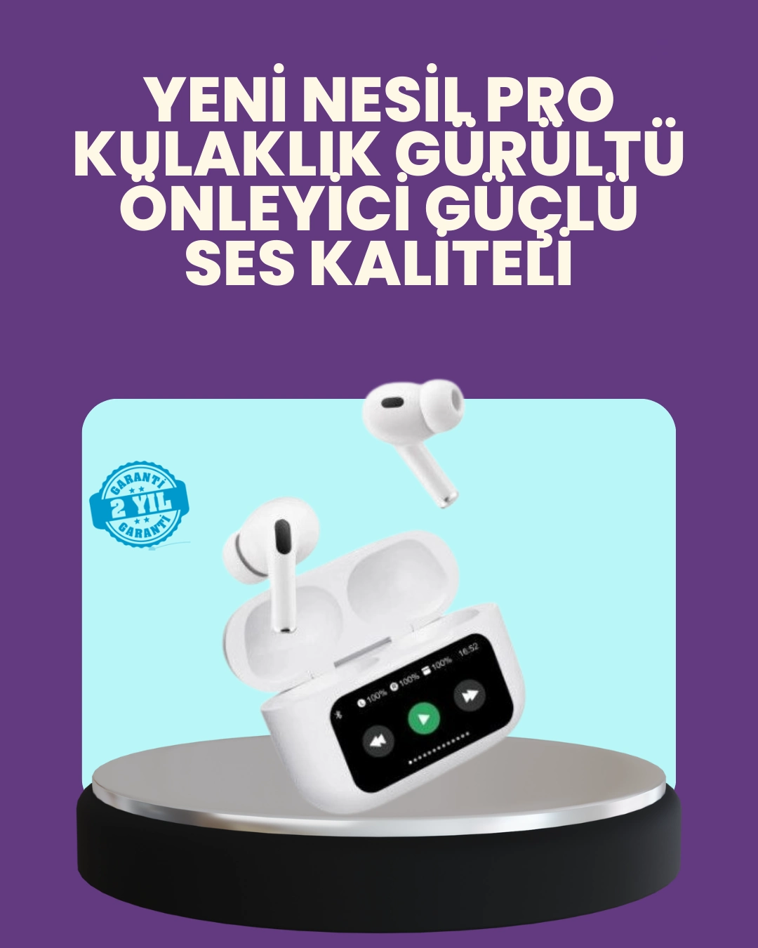 Tüm Telefonlarla Uyumlu Anc Özellikli Dokunmatik Bluetooth Kulaklık ( Lisinya ) Tüm Telefonlarla Uyumlu Anc Özellikli Dokunmatik Bluetooth Kulaklık ( Lisinya )