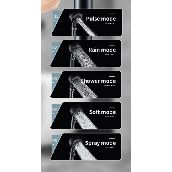 Turbo Duş Başlığı 5 Modlu ( Lisinya ) Turbo Duş Başlığı 5 Modlu ( Lisinya )