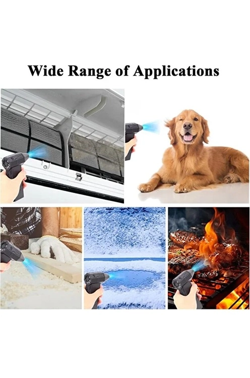 Turbo Jet 130000rpm Şarjlı Turbo Jet Şiddetli Fan Güçlü Hava Üfleyici Araç Süpürgesi 4000 Mah 52m/sec ( Lisinya )