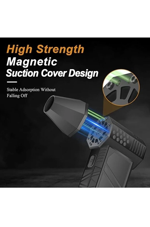 Turbo Jet 130000rpm Şarjlı Turbo Jet Şiddetli Fan Güçlü Hava Üfleyici Araç Süpürgesi 4000 Mah 52m/sec ( Lisinya )
