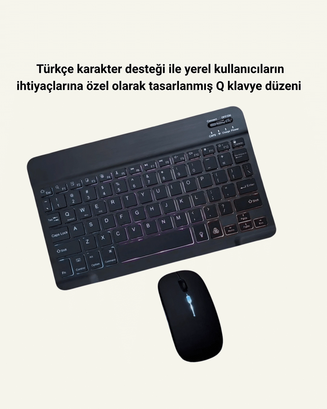 Türkçe Q Klavye Düzenli Rgb Kablosuz Klavye Mouse Set ( Lisinya )