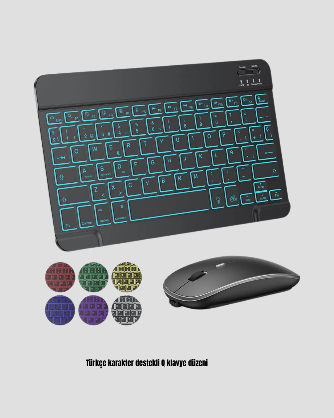 Türkçe Q Klavye Rgb Işıklı Ergonomik Tasarımlı ( Lisinya )