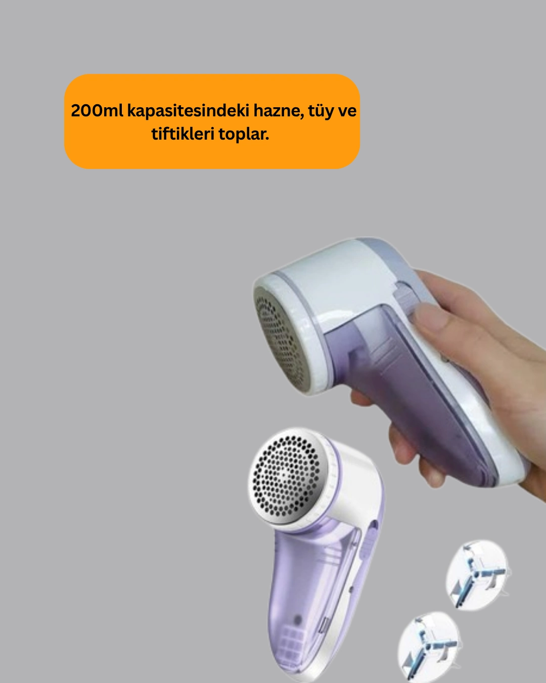 Tüy Ve Tiftik Temizleyici – 3 Bıçaklı, 200ml Kapasiteli ( Lisinya )