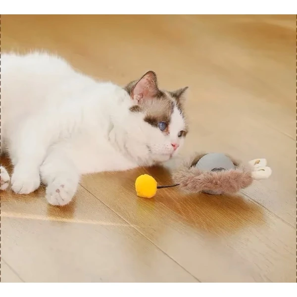 Tüylü Şarjlı Kedi Oyuncağı ( Lisinya )
