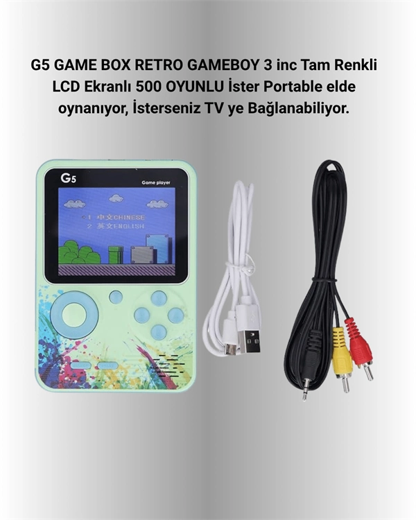Tv Bağlantılı 500 Oyunlu Mini Gameboy Konsol ( Lisinya )
