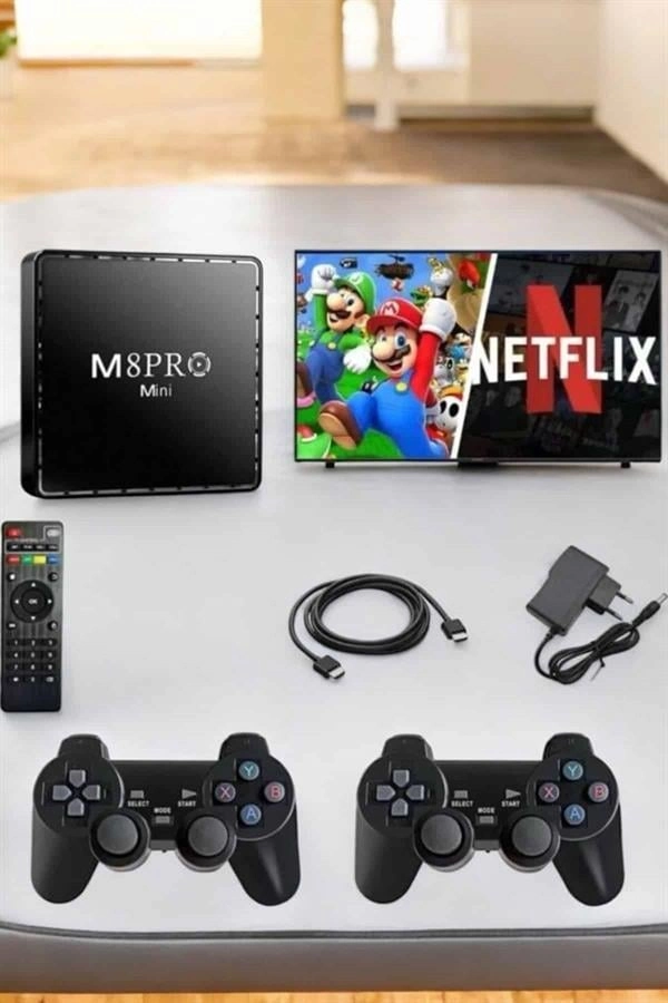 Tv Box Çift Oyun Kollu 10000 Oyunlu Atari ( Lisinya )