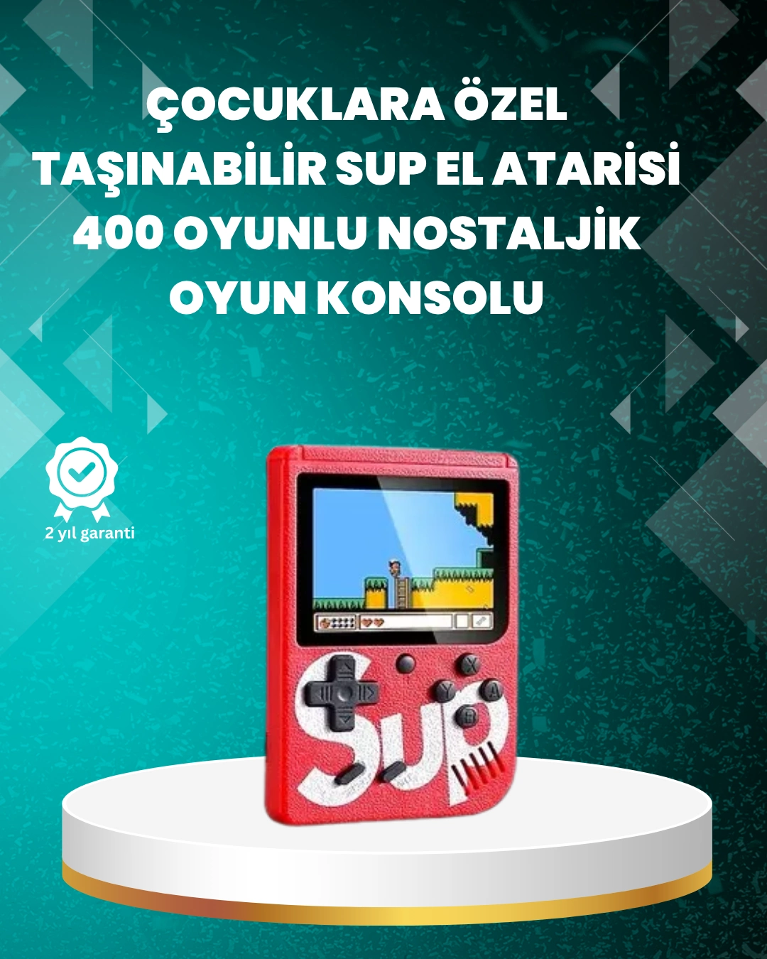 Tv Çıkışlı Mini Retro El Konsolu 400 Oyunlu ( Lisinya )