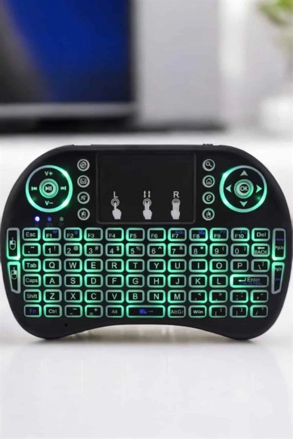 Tv Uyumlu Mini Klavye Q Klavye Işıklı Tüm Cihazlara Uyumlu ( Lisinya )