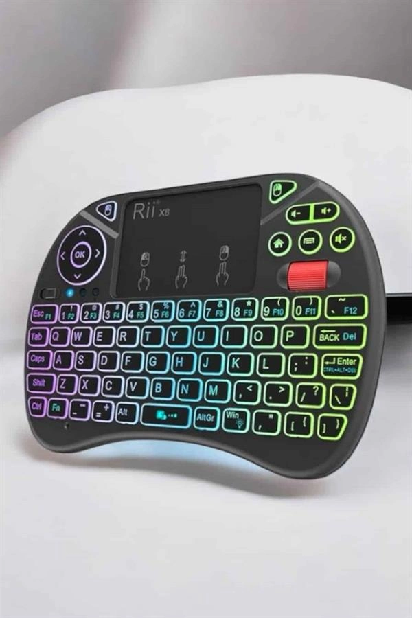 Tv Uyumlu Mini Klavye Q Klavye Işıklı Tüm Cihazlara Uyumlu ( Lisinya )