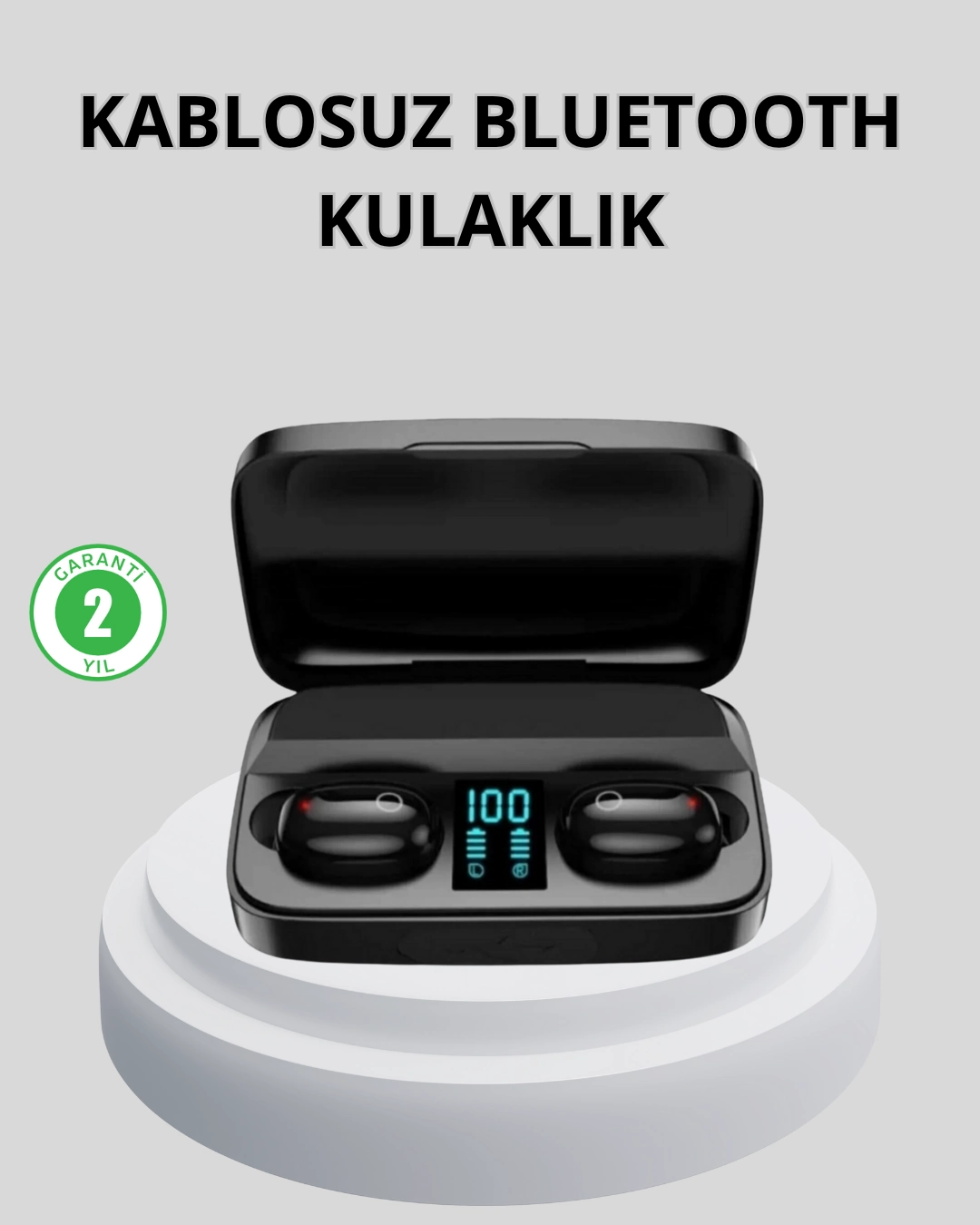 Tws Bluetooth Kulaklık 1800mah Şarj Kutulu Dijital Ekranlı ( Lisinya )