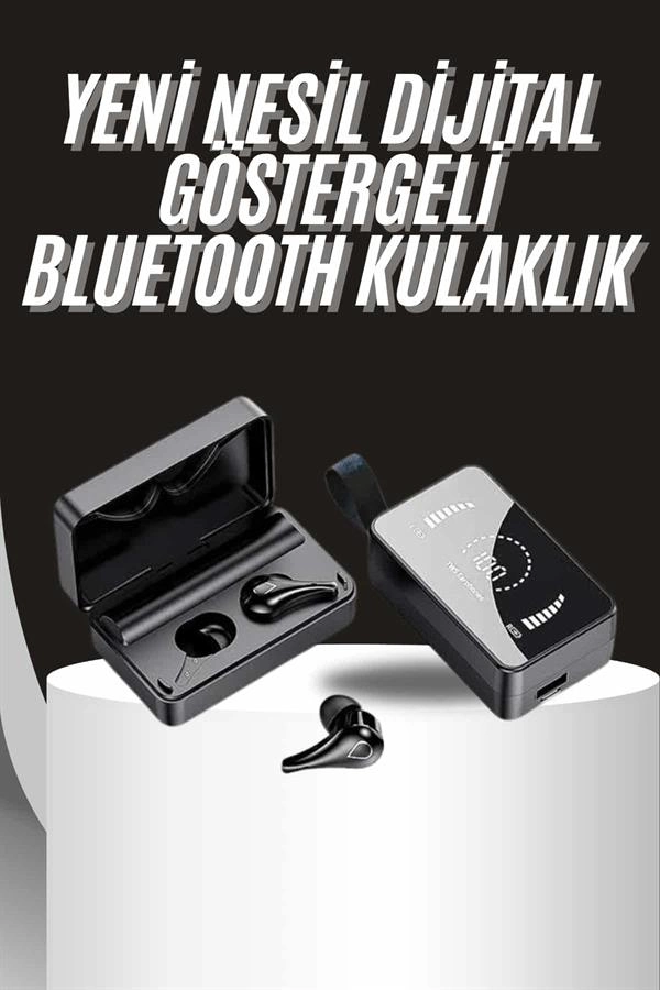 Tws Bluetooth Kulaklık Aynalı Kulaklık Dijital Göstergeli Dokunmatik Kontrol ( Lisinya )