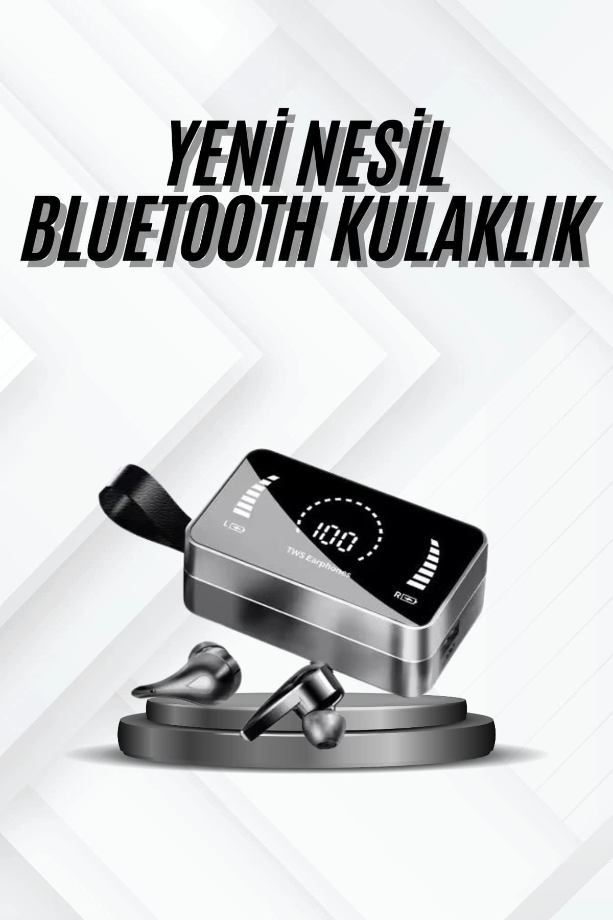 Tws Bluetooth Kulaklık Kablosuz Uzun Pil Ömrü Dijital Göstergeli Powerbank ( Lisinya )