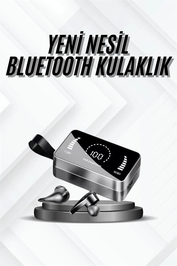 Tws Bluetooth Kulaklık Kablosuz Uzun Pil Ömrü Dijital Göstergeli Powerbank ( Lisinya )