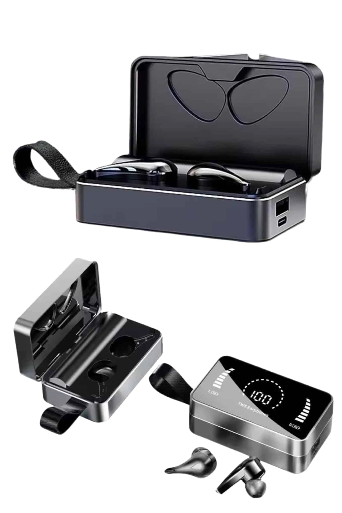 Tws Bluetooth Kulaklık Kablosuz Uzun Pil Ömrü Dijital Göstergeli Powerbank ( Lisinya )