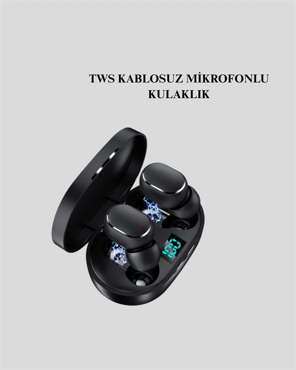 Tws Bluetooth Kulaklık Kulak İçi Kablosuz Dijital Göstergeli Çağrı Cevaplayabilen ( Lisinya )