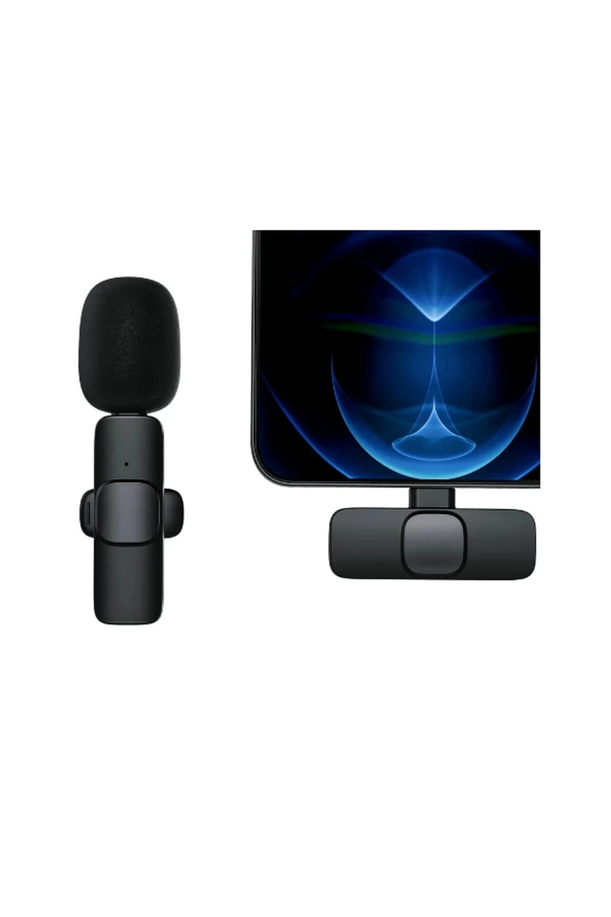 Type-c Girişli Telefon Uyumlu Wireless Youtube Facebook Tiktok Yayın Kablosuz Yaka Mikrofonu ( Lisinya )