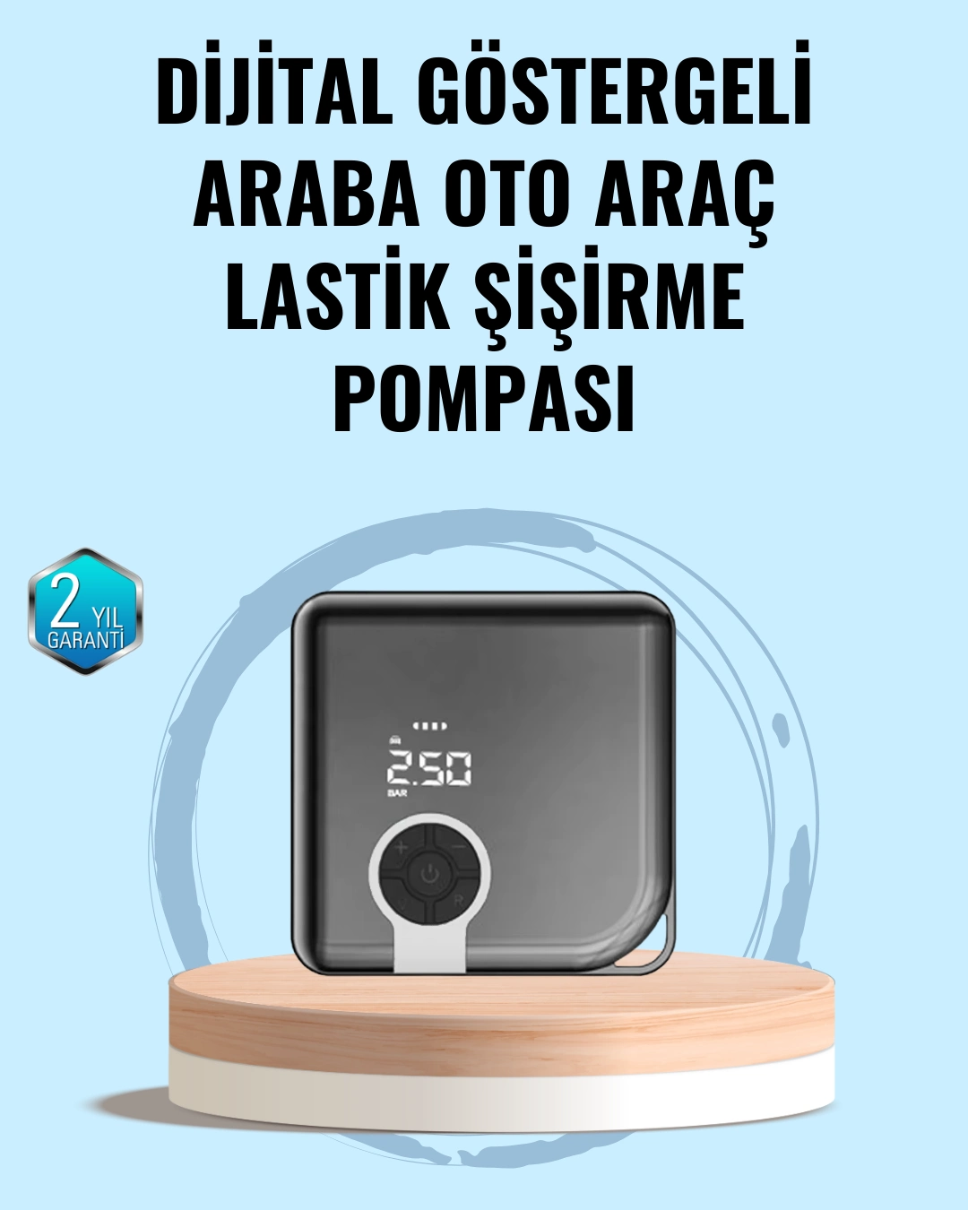 Type-c Şarj Girişli Taşınabilir Elektrikli Hava Pompası ( Lisinya )
