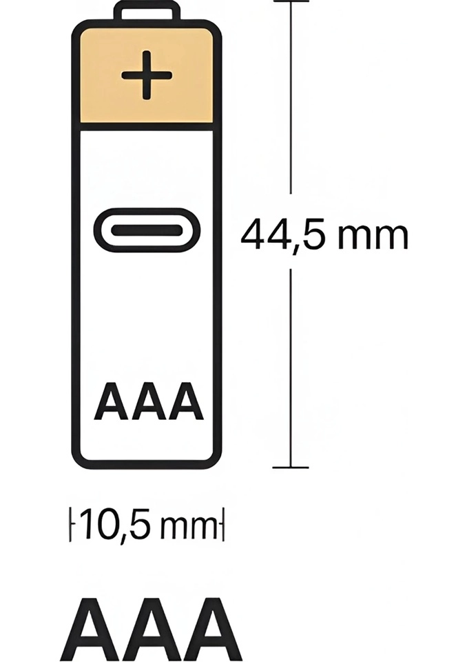 Type-c Şarjlı 800mwh 1.5v Şarj Edilebilir 2’li Aaa İnce Pil - Lityum Iyon Batarya ( Lisinya ) Type-c Şarjlı 800mwh 1.5v Şarj Edilebilir 2’li Aaa İnce Pil - Lityum Iyon Batarya ( Lisinya )