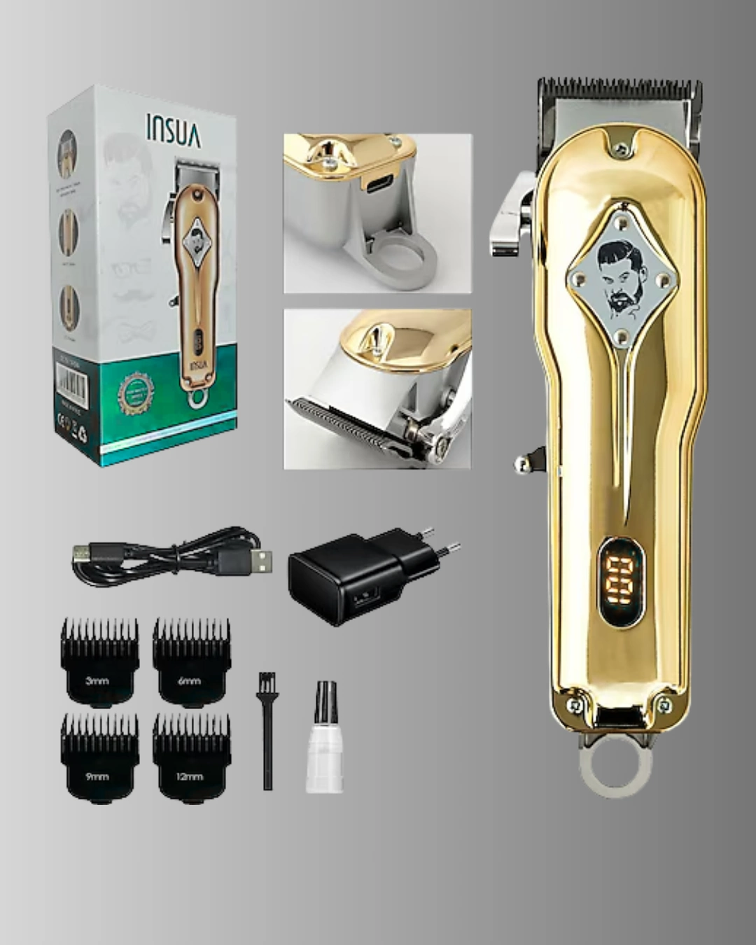 Type-c Şarjlı Lcd Ekranlı Profesyonel Saç Sakal Tıraş Makinesi ( Lisinya )
