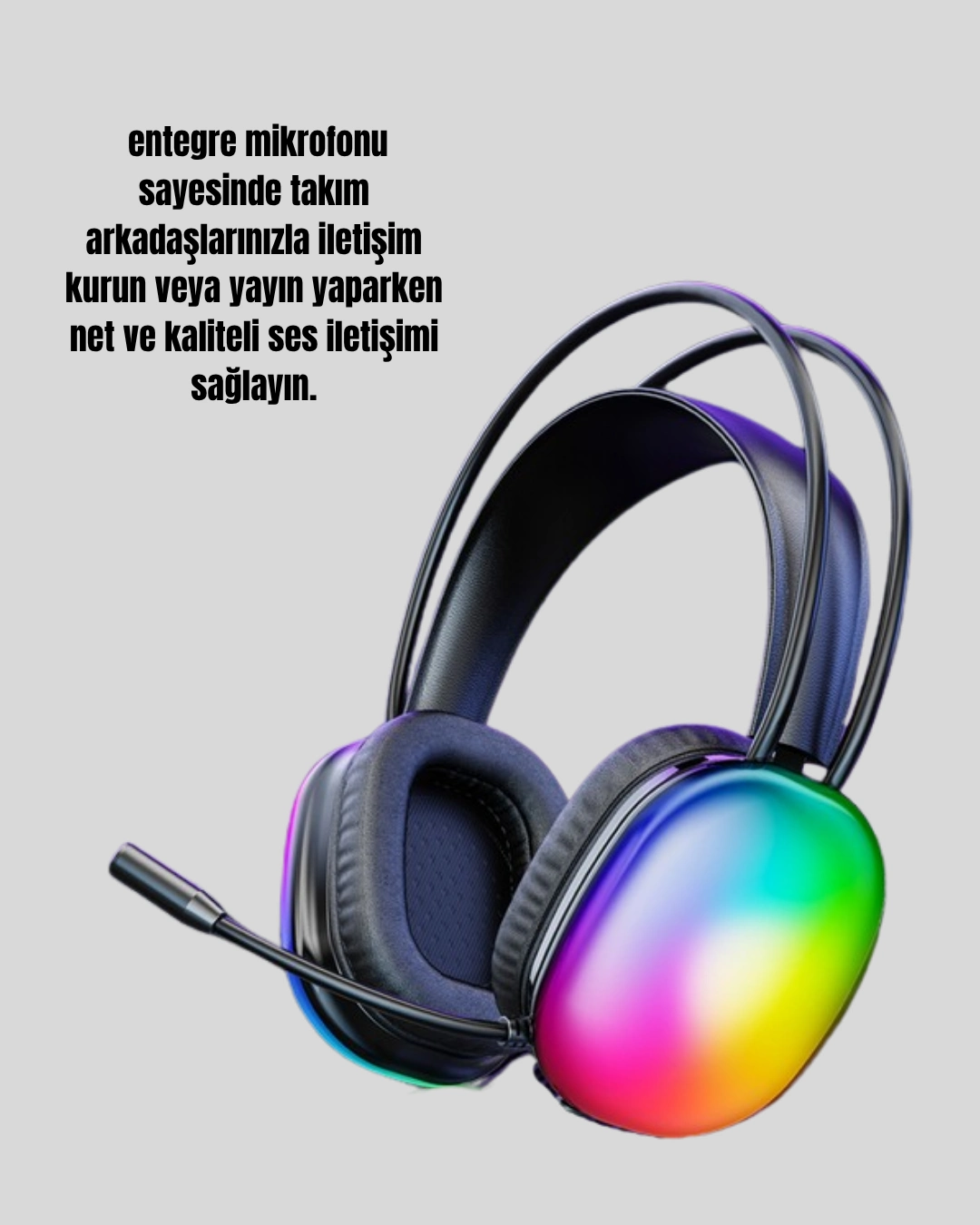 Type-c Şarjlı Rgb Işıklı Bluetooth  Kulaklığı ( Lisinya )