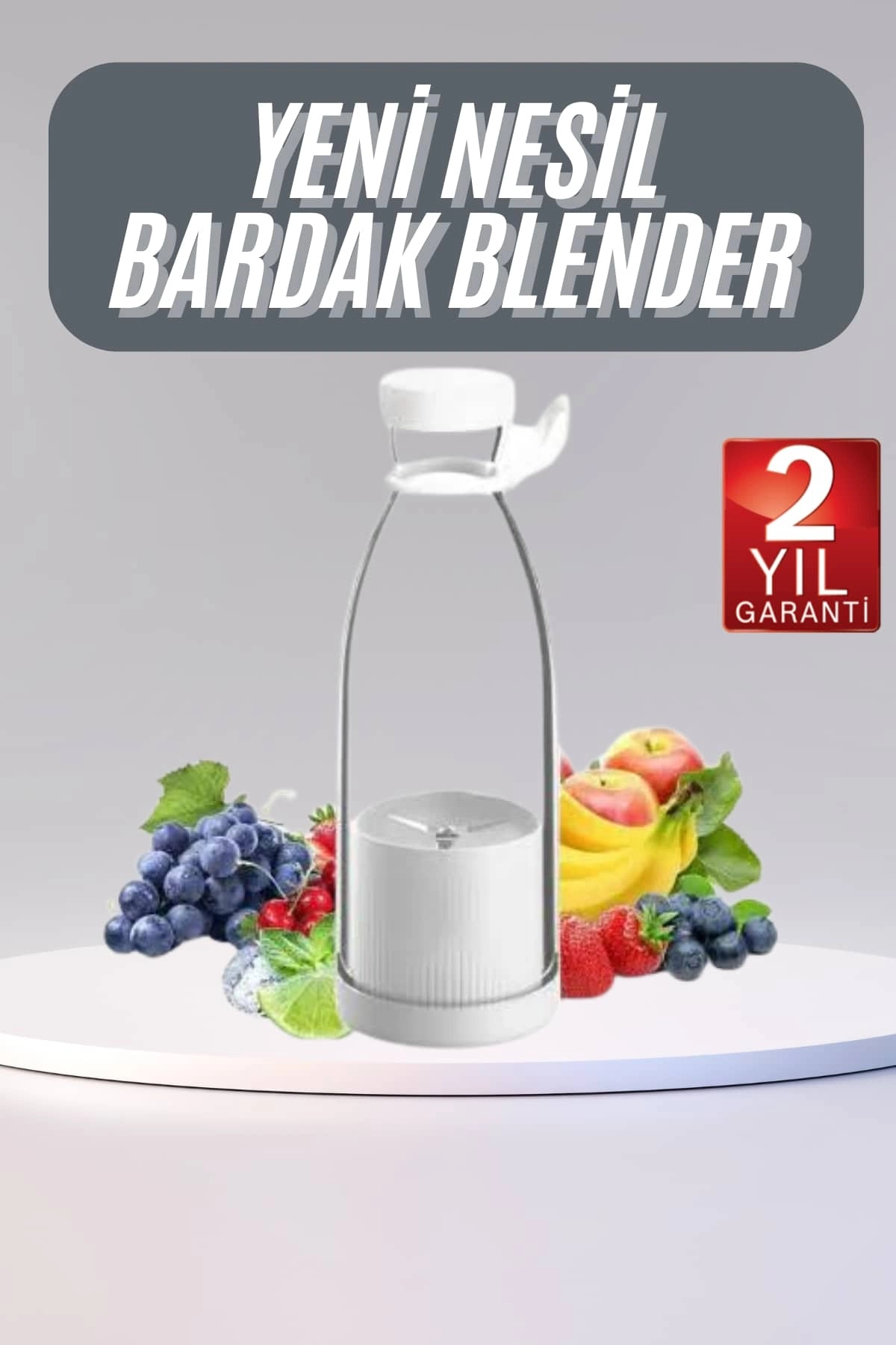 U Geçirmez Kablosuz Şarjlı Dayanıklı Taşınabilir Mini Blender ( Lisinya )