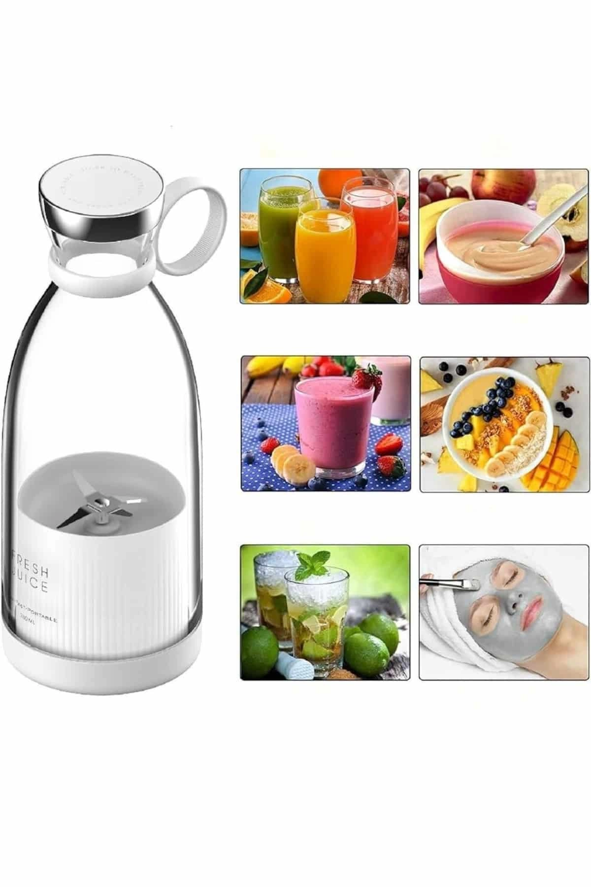 U Geçirmez Kablosuz Şarjlı Dayanıklı Taşınabilir Mini Blender ( Lisinya )