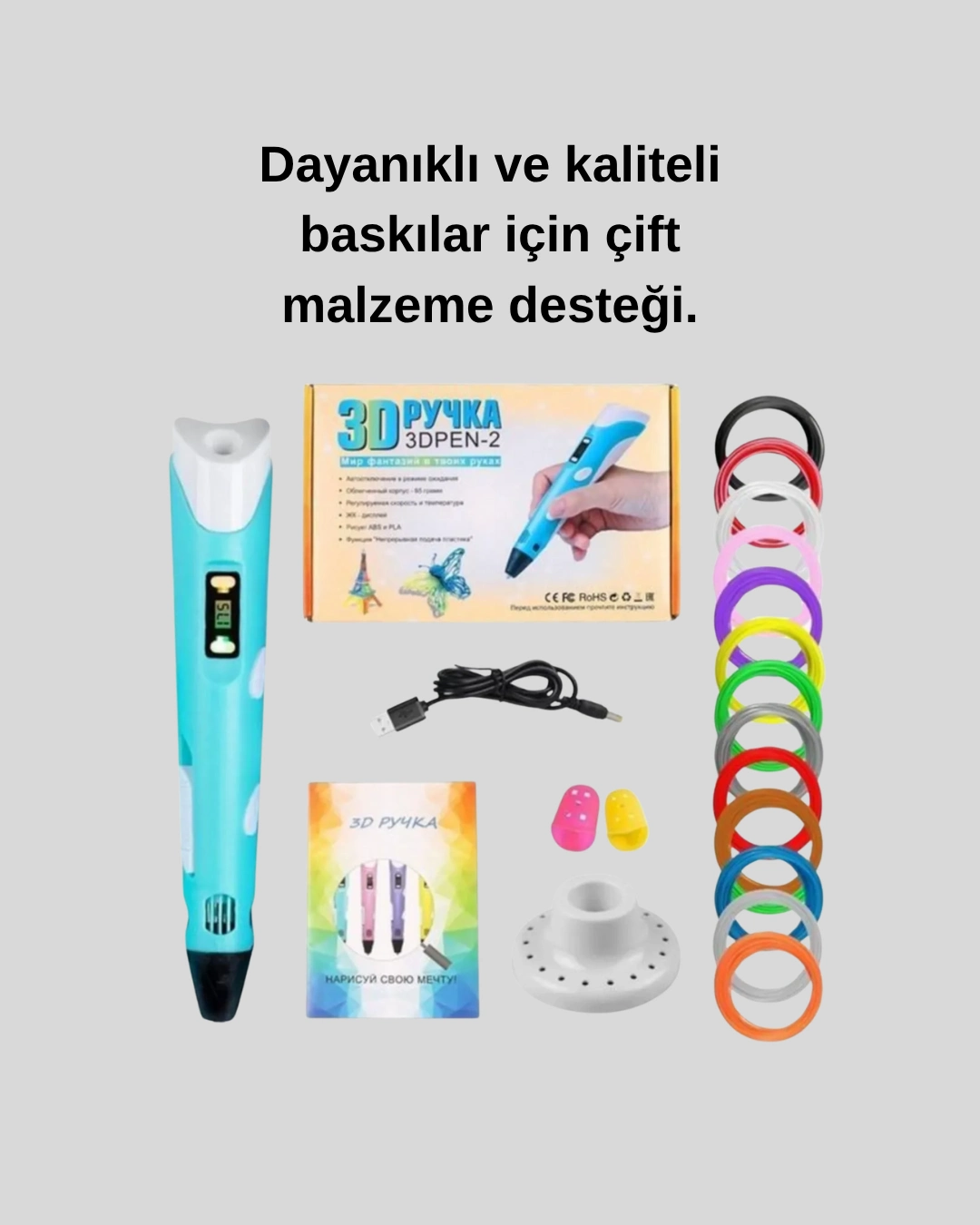 Üç Boyutlu 3d Yazıcı Kalem Abs Ve Pla Uyumlu ( Lisinya )