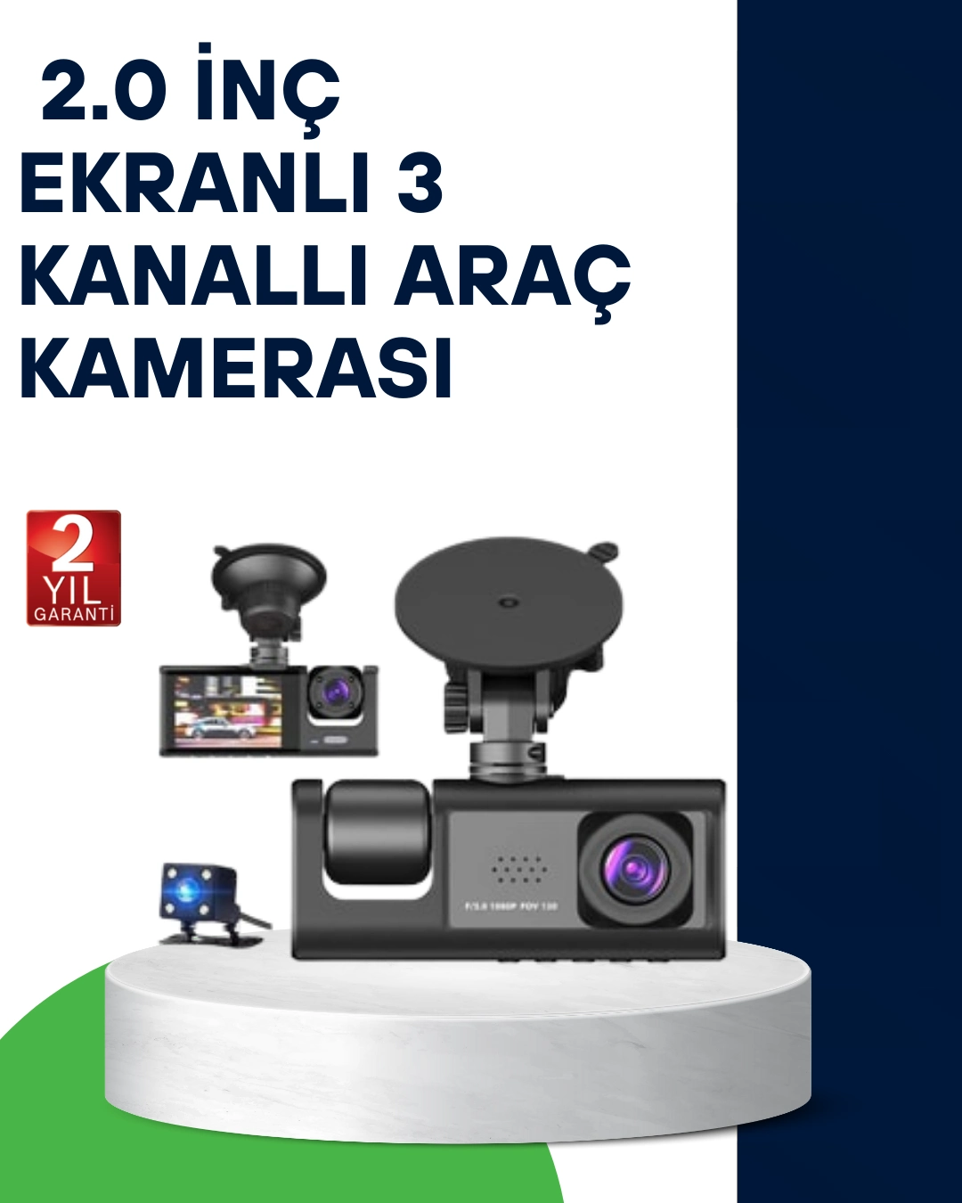 Üç Kameralı Araç Kamerası Full Hd Gece Görüş G-sensör ( Lisinya ) Üç Kameralı Araç Kamerası Full Hd Gece Görüş G-sensör ( Lisinya )