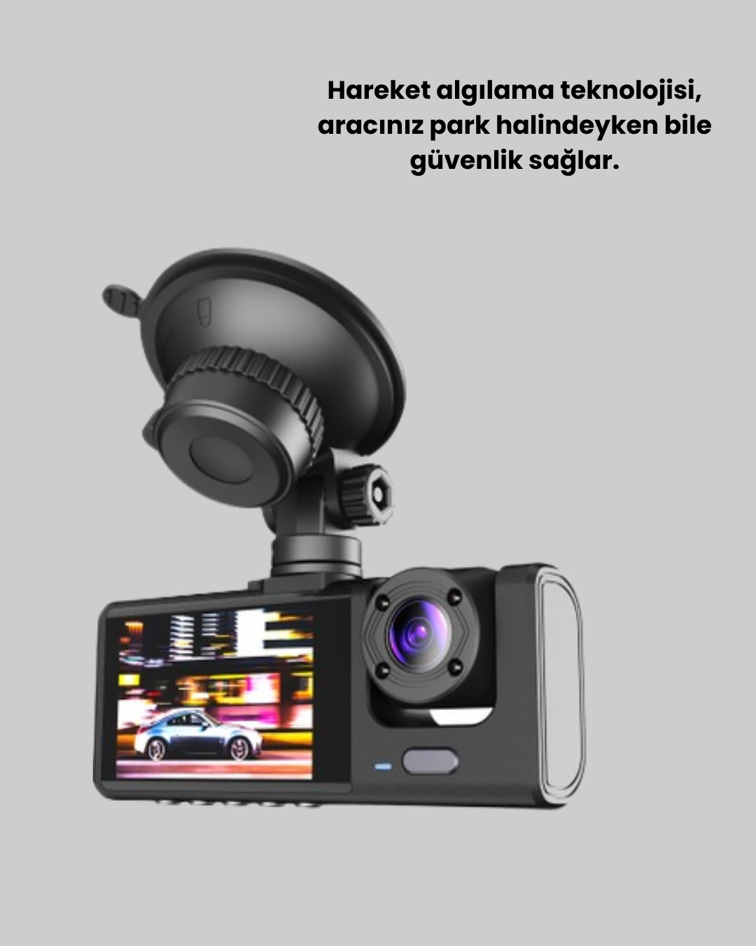 Üç Kameralı Araç Kamerası Full Hd Gece Görüş  G-sensör ( Lisinya )