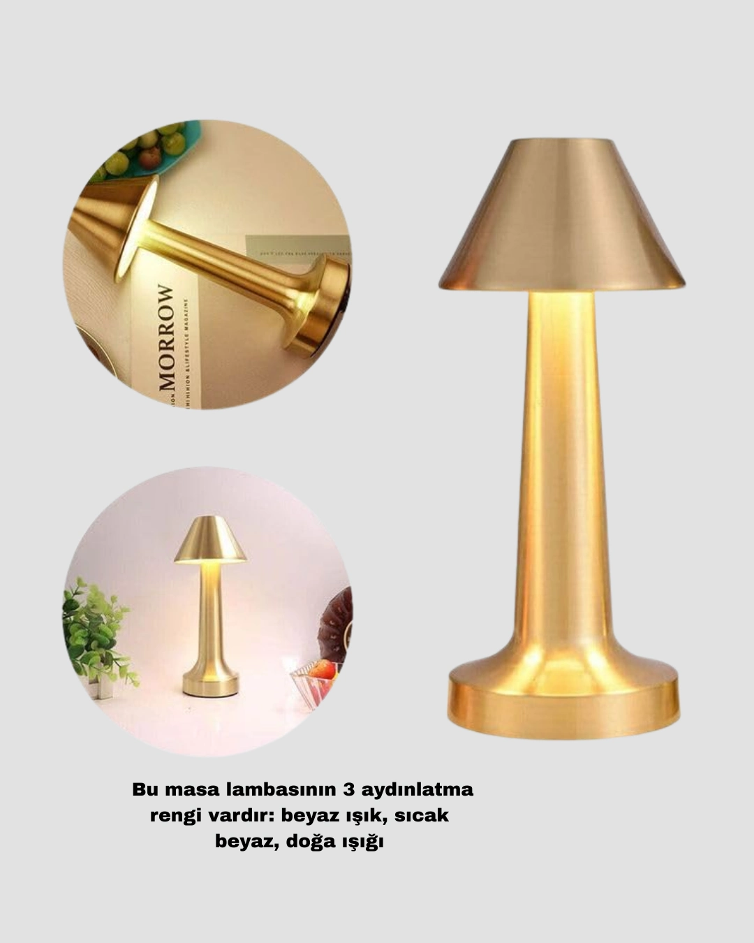 Üçgen Masa Lambası ( Lisinya )