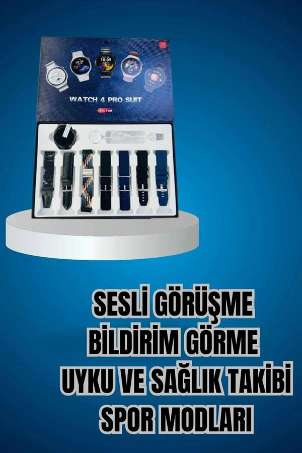 Ucuz Kaliteli Yeni Nesil 7 Kordonlu Akıllı Saat Ve Kablosuz Bluetooth Kulaklık Anc Özelliği ( Lisinya )