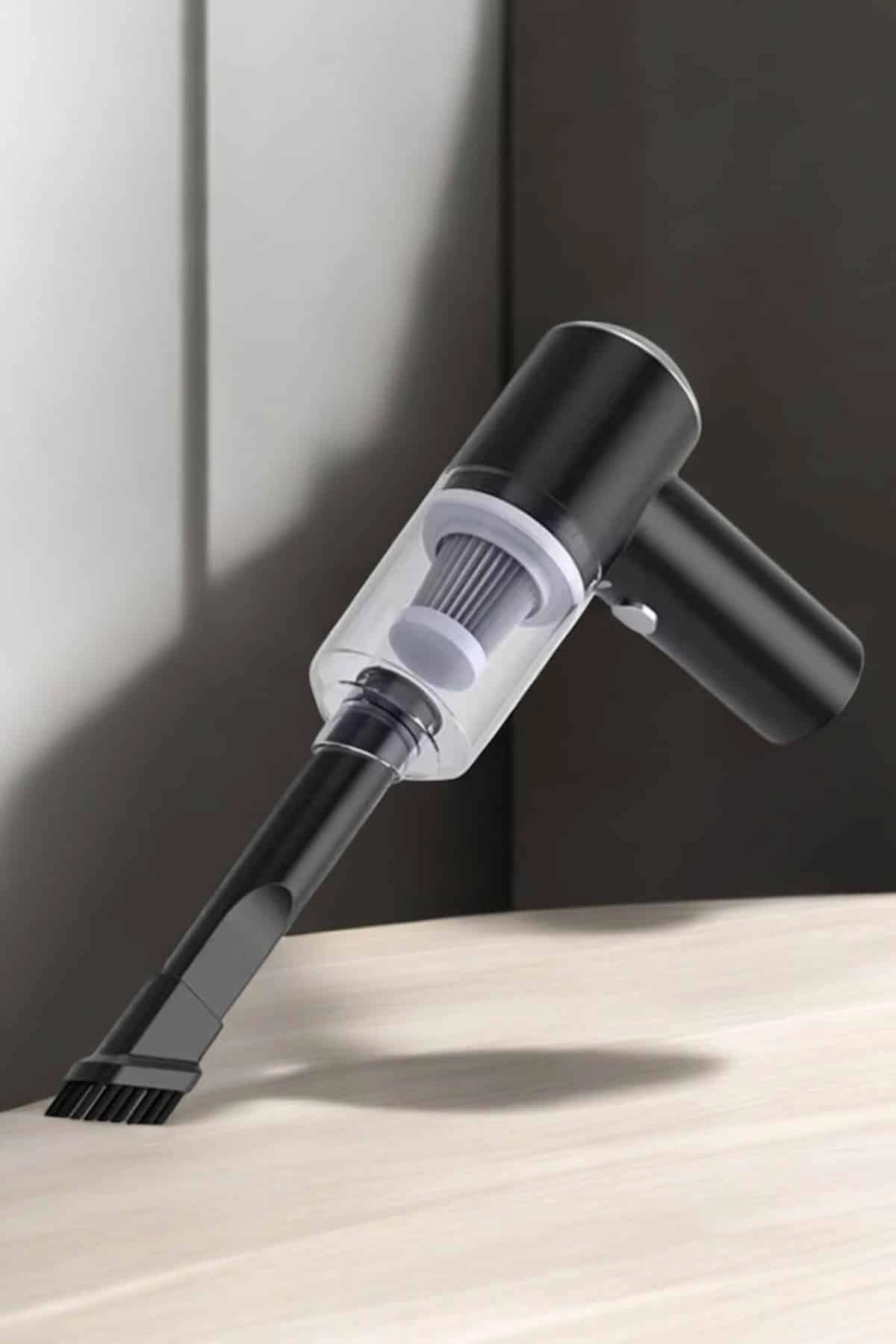 Üflemeli Güçlü Vakumlu Ev Ofis Araç Süpürgesi El Süpürgesi Şarjlı ( Lisinya )