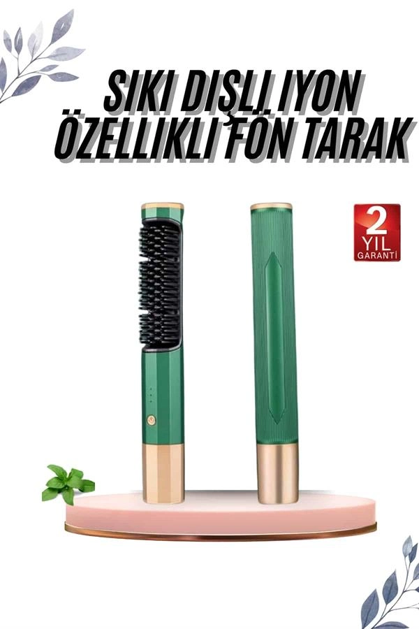 Üflemeli Saç Düzleştirici Fön Tarak Yüksek Isı Ayarlı İyon Özellikli ( Lisinya )