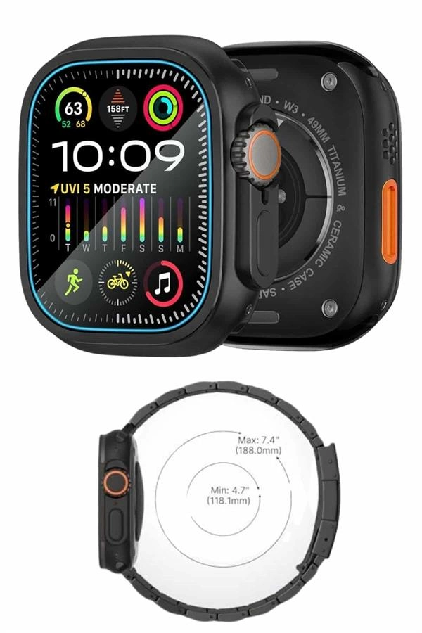 Ultra 3 Kordonlu Amoled Ekran Akıllı Saat Çok Fonksiyonlu Uyku Ve Sağlık Takibi ( Lisinya )