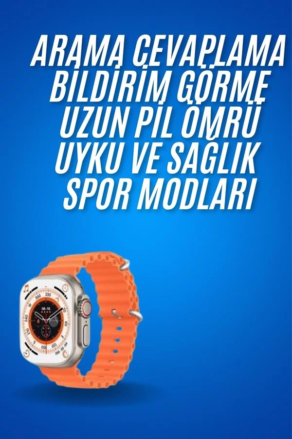 Ultra Akıllı Saat 49 Mm Çift Kordonlu Arama Cevaplama Bluetooth Bağlantılı ( Lisinya )