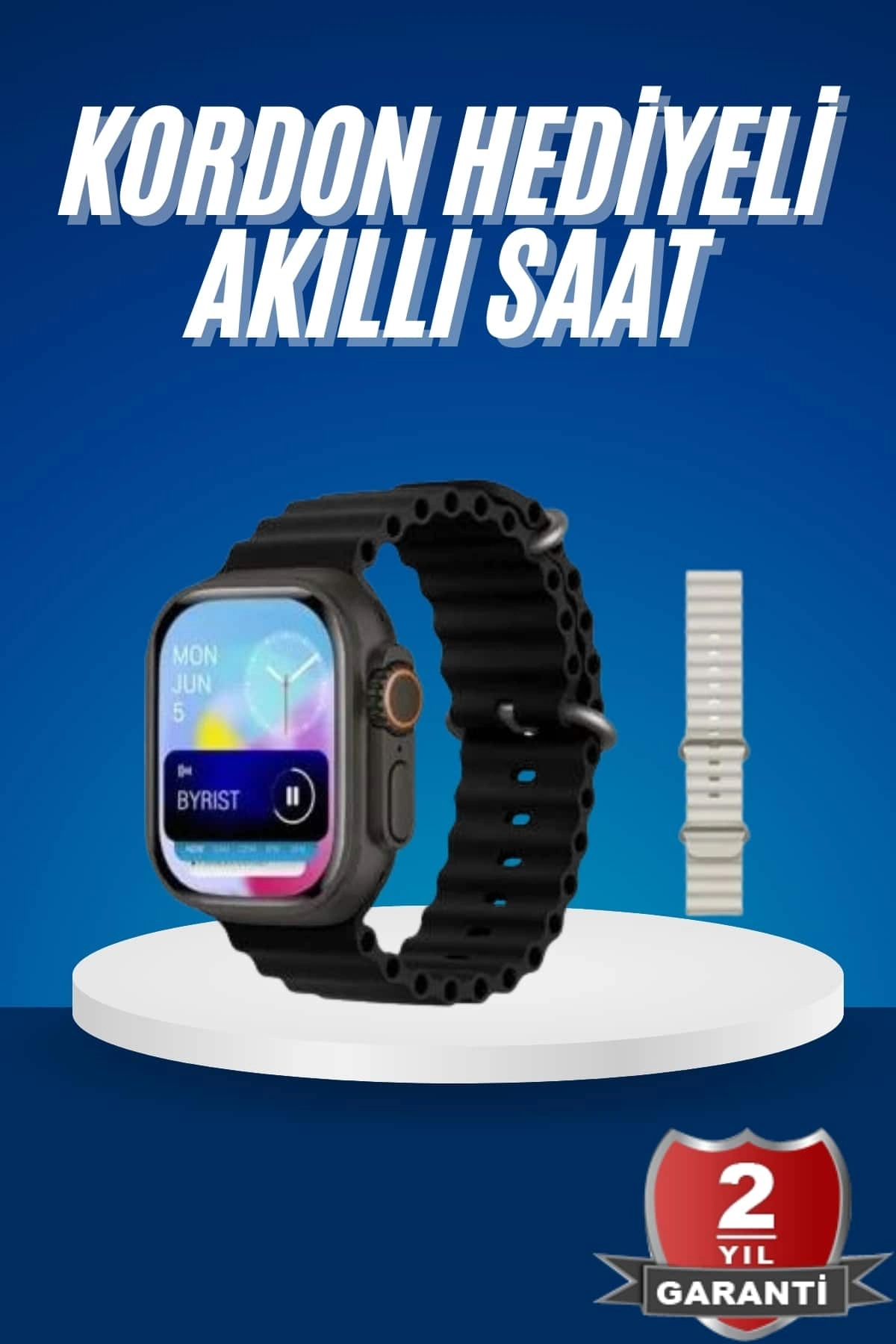 Ultra Akıllı Saat 49 Mm Çift Kordonlu Arama Cevaplama Bluetooth Bağlantılı ( Lisinya )