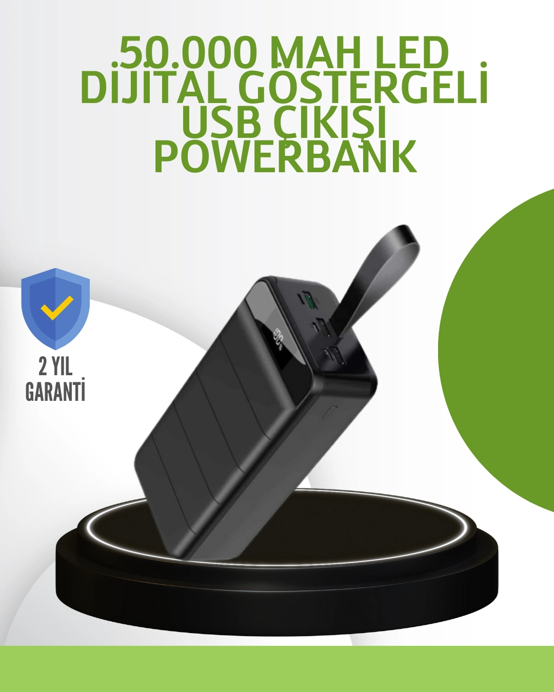Ultra Güçlü 50.000 Mah Powerbank – Led Ekranlı, Çoklu Bağlantı Seçenekli, Akıllı Koruma Sistemli Şarj Ünitesi ( Lisinya )