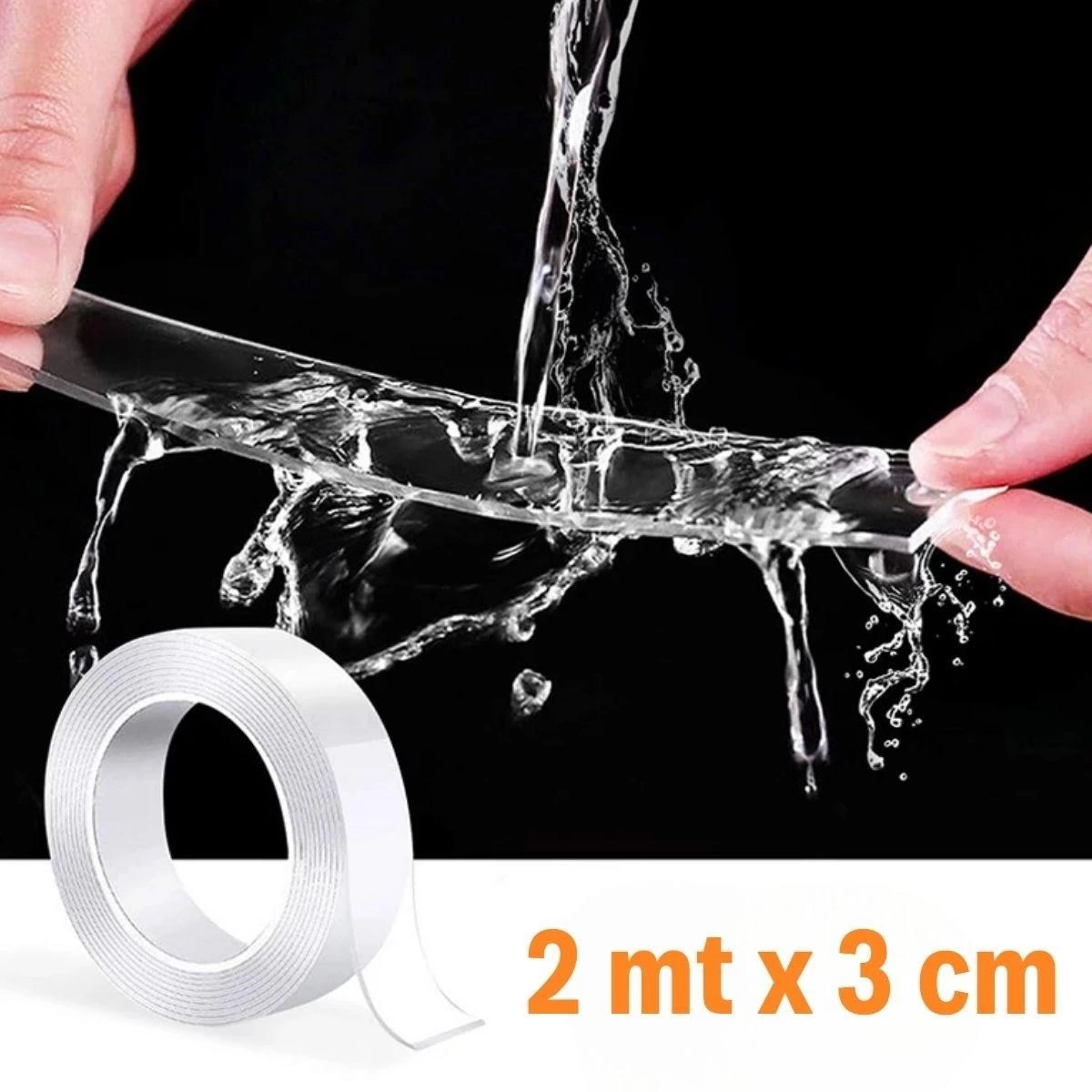 Ultra Güçlü Çift Taraflı 2 Mt X 3 Cm Çift Taraflı Nano Bant ( Lisinya ) Ultra Güçlü Çift Taraflı 2 Mt X 3 Cm Çift Taraflı Nano Bant ( Lisinya )
